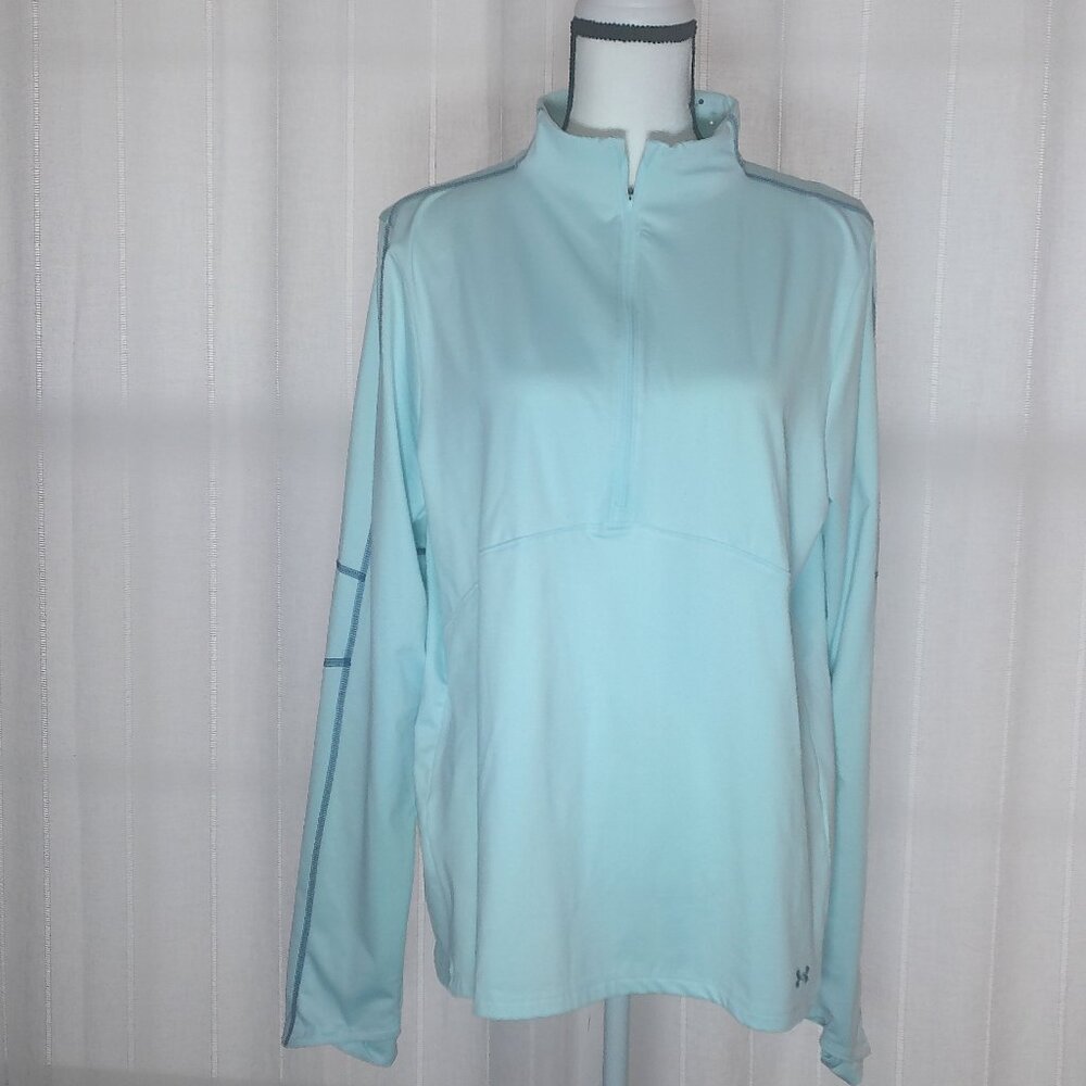 Under Armour Fitted Light Green 1/2 Zip Sweatshirt XXL